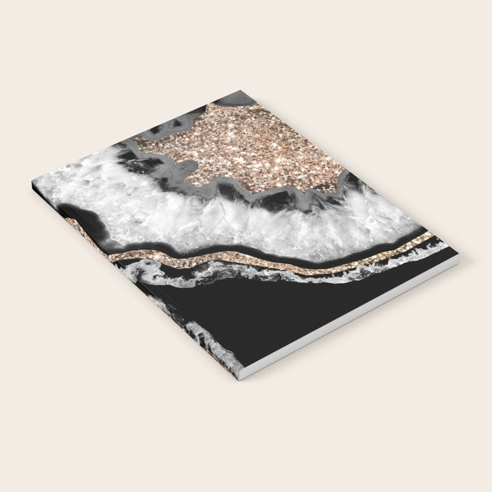 Yin Yang Agate Glitter Glam #8 #gem #decor #art #society6 Notebook Gallery Image 2