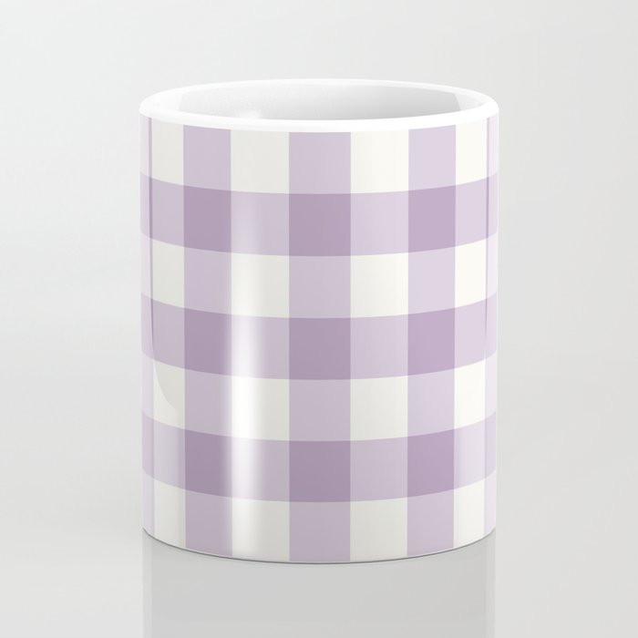 Lavender Gingham Coffee Mug Gallery Image 4