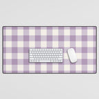 Lavender Gingham Desk Mat Gallery Image 1