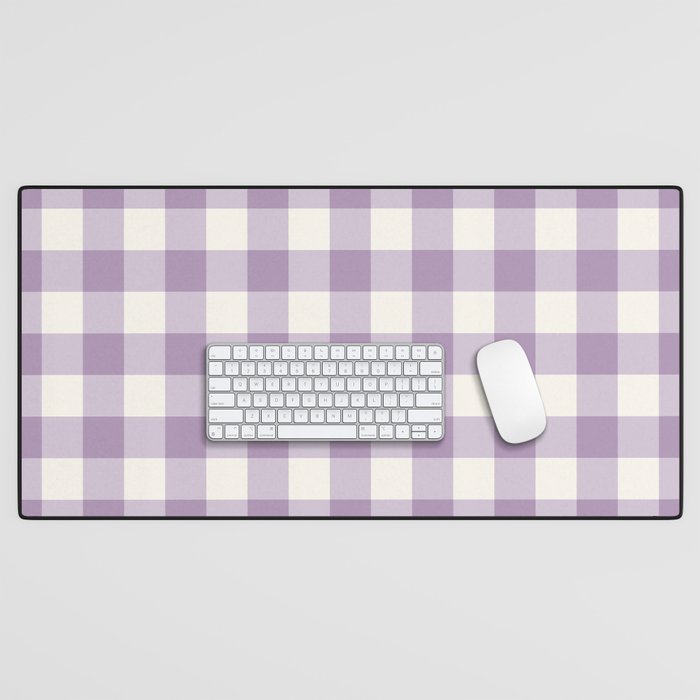 Lavender Gingham Desk Mat Gallery Image 1