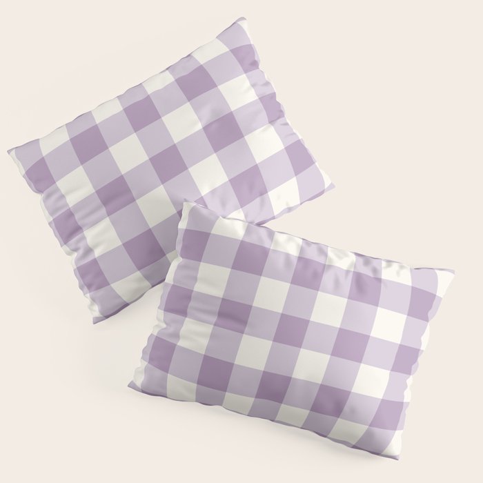 Lavender Gingham Pillow Sham Gallery Image 3