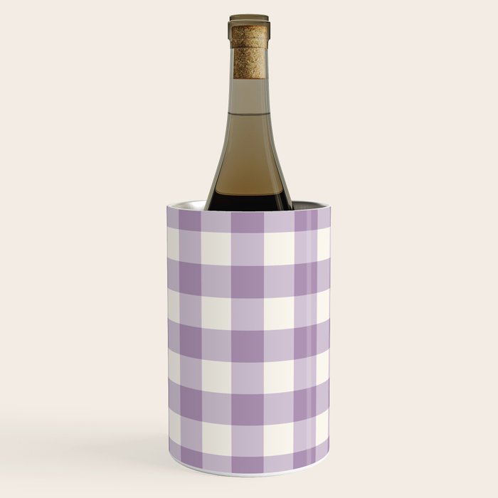 Lavender Gingham Wine Chiller Gallery Image 1