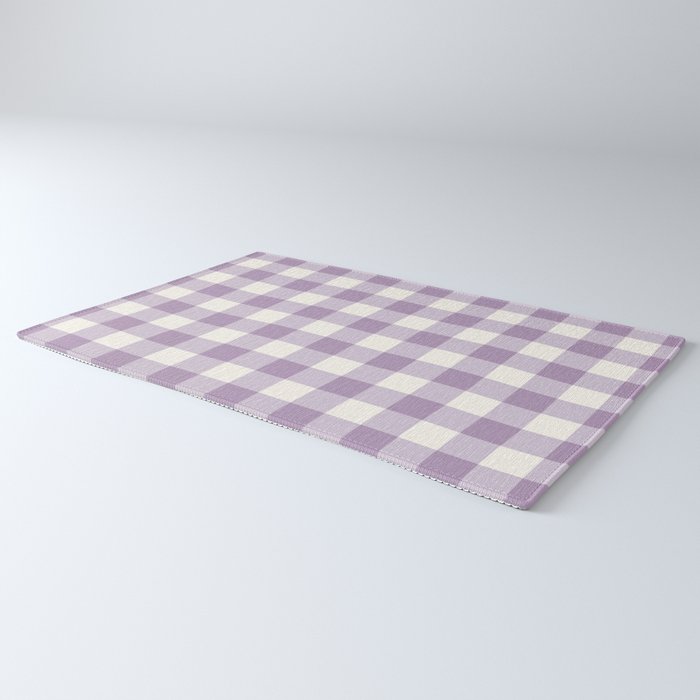 Lavender Gingham Rug Gallery Image 3