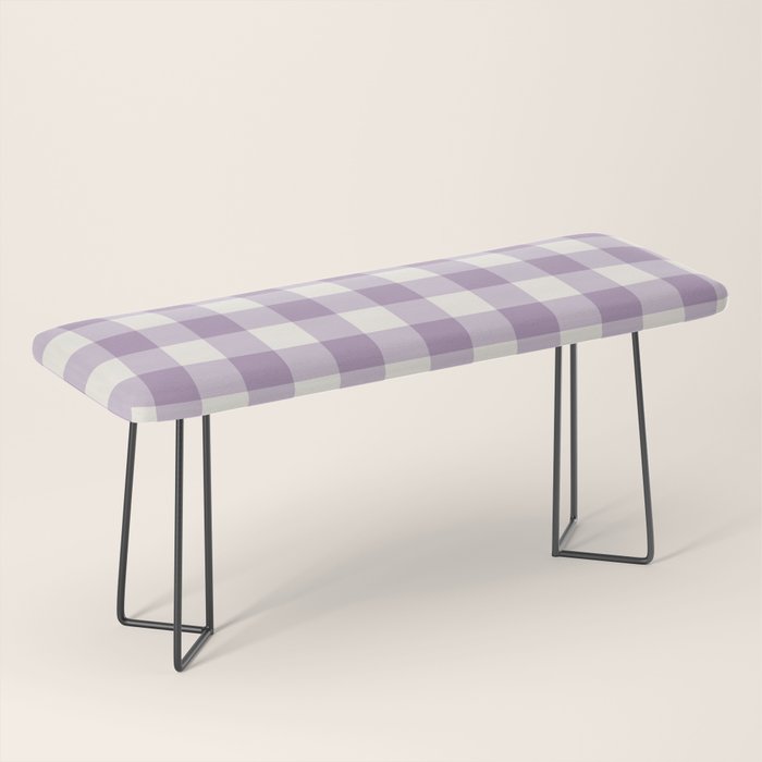 Lavender Gingham Bench Gallery Image 1