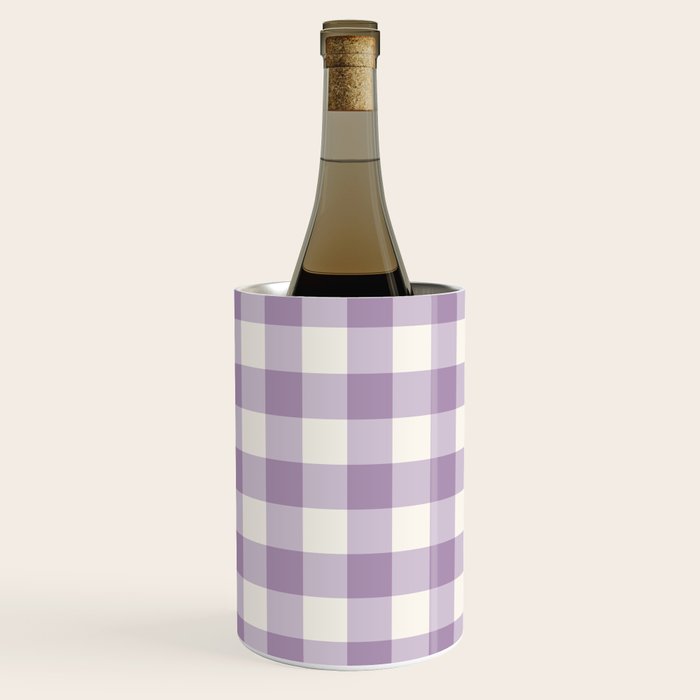 Lavender Gingham Wine Chiller Gallery Image 2