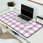 Lavender Gingham Desk Mat Gallery Image 2