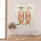 Whimsical Meerkats Wall Tapestry Gallery Image 2