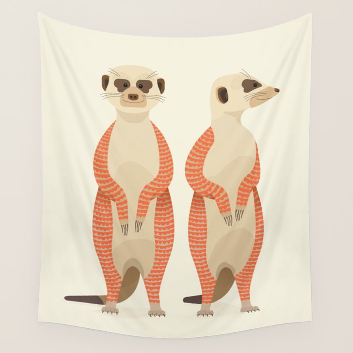 Whimsical Meerkats Wall Tapestry Gallery Image 4