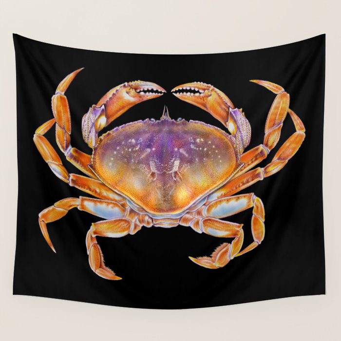 Dungeness crab Wall Tapestry Gallery Image 4