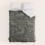 Whimsical Horses Botanicals II Duvet Cover Gallery Image 6