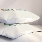Albertus Seba Snakes Illustration Teal And Yellow Scales Pillow Sham Gallery Image 3