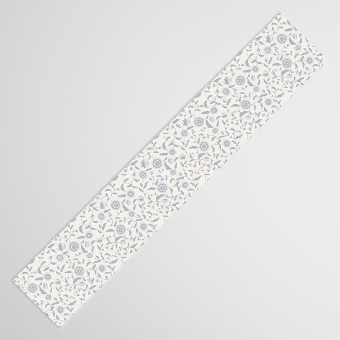 Vintage Trailing Floral - Blue and White Table Runner Gallery Image 3