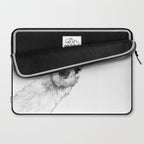 Sneaky Llama Black and White Laptop Sleeve Gallery Image 2