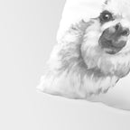 Sneaky Llama Black and White Pillow Sham Gallery Image 4