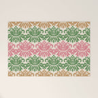 Vintage Damask Floral Pattern Welcome Mat Gallery Image 1