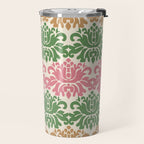 Vintage Damask Floral Pattern Travel Mug Gallery Image 2