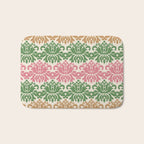 Vintage Damask Floral Pattern Bath Mat Gallery Image 1