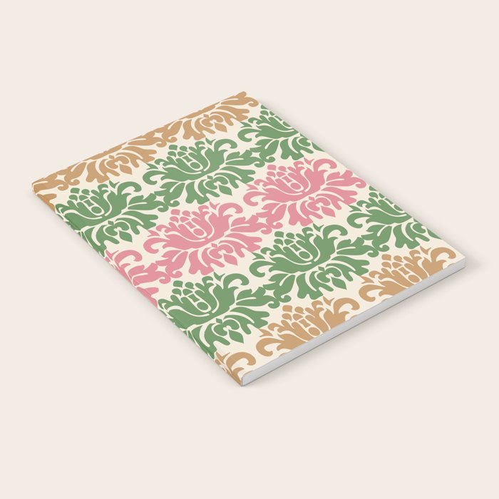 Vintage Damask Floral Pattern Notebook Gallery Image 2