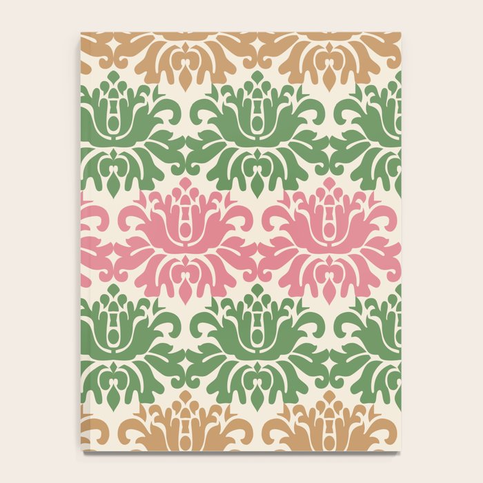 Vintage Damask Floral Pattern Notebook Gallery Image 4