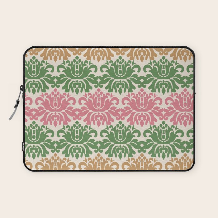Vintage Damask Floral Pattern Laptop Sleeve Gallery Image 1