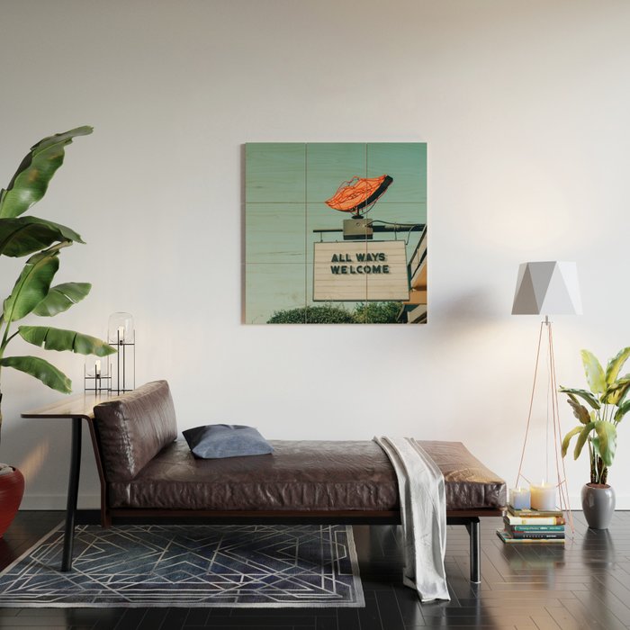All Ways Welcome Motel Sign Wood Wall Art Gallery Image 2