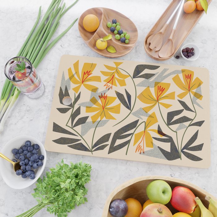 Wild Yellow Lilies Cutting Board Gallery Image 2