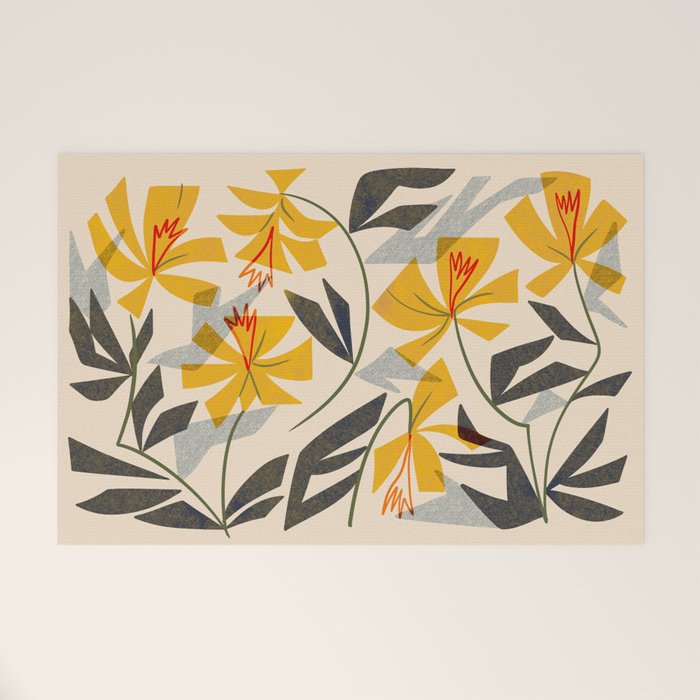 Wild Yellow Lilies Welcome Mat Gallery Image 1