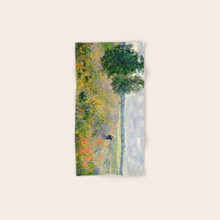 Poppy Fields near Argenteuil by Claude Monet Bath Towel Gallery Image 1
