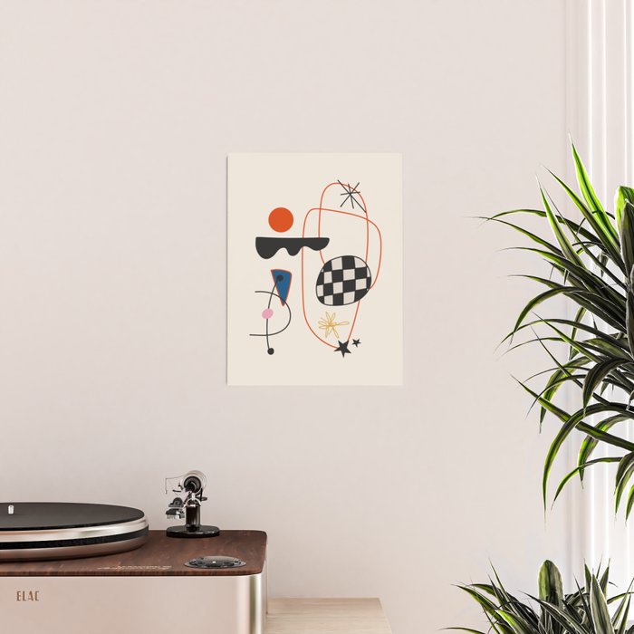 Abstract Eclectic Colorful Joan Mirò Inspired 2 Poster Gallery Image 2