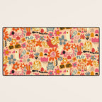 Playful Meadow Cute Animals with Motivational Affirmations - Bright and Warm Desk Mat Gallery Image 3