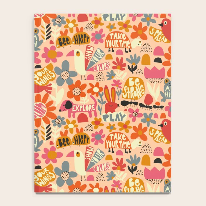 Playful Meadow Cute Animals with Motivational Affirmations - Bright and Warm Notebook Gallery Image 4