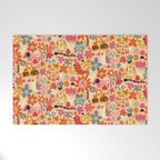 Playful Meadow Cute Animals with Motivational Affirmations - Bright and Warm Welcome Mat Gallery Image 1
