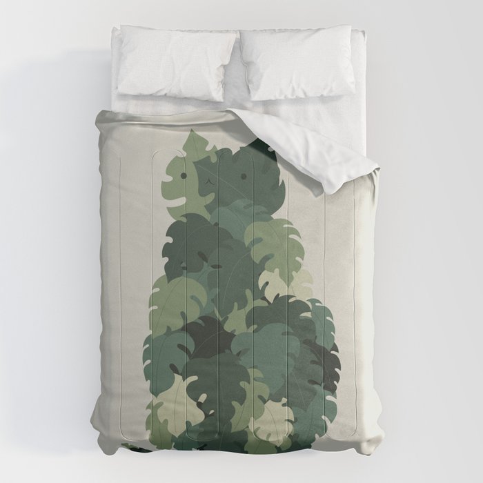 Cat Plants: Meowstera Comforter Gallery Image 6