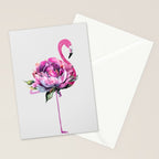 Flower Flamingo Stationery Card Gallery Image 2