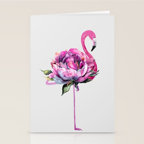 Flower Flamingo Stationery Card Gallery Image 2