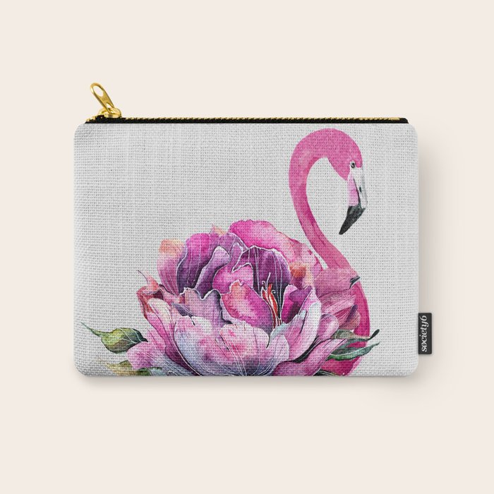 Flower Flamingo Carry All Pouch Gallery Image 1
