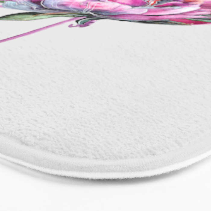 Flower Flamingo Bath Mat Gallery Image 3