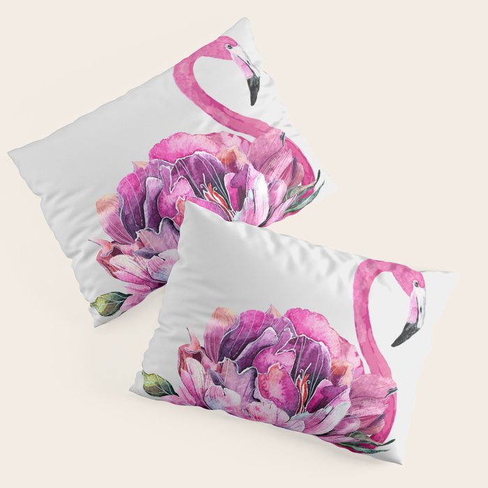 Flower Flamingo Pillow Sham Gallery Image 3