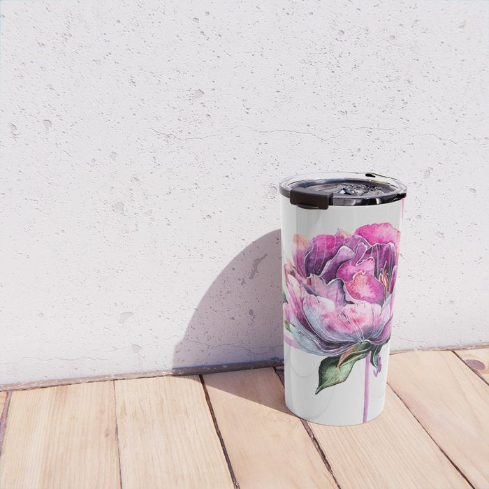 Flower Flamingo Travel Mug Gallery Image 4