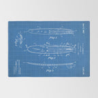 Surfboard Patent - Surfer Surfing Lover Art - Blueprint Rug Gallery Image 2