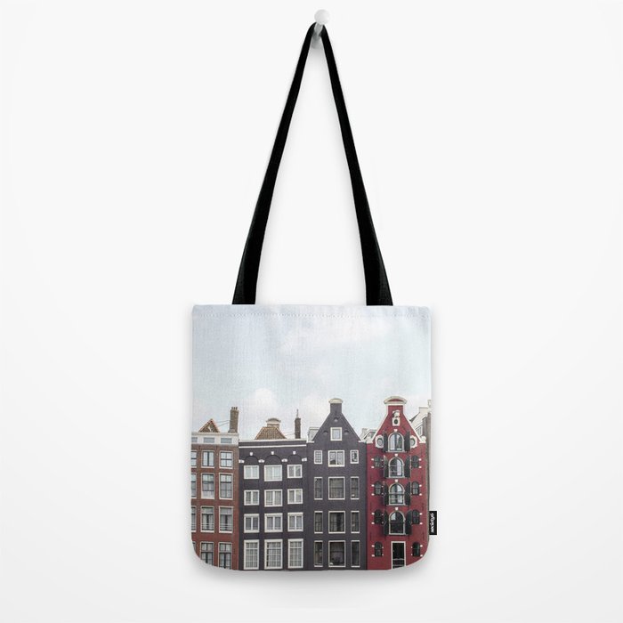Typical Houses Of Amsterdam Picture | Dutch Urban City Architecture Art Print | Europe Travel Photography Tote Bag Gallery Image 2