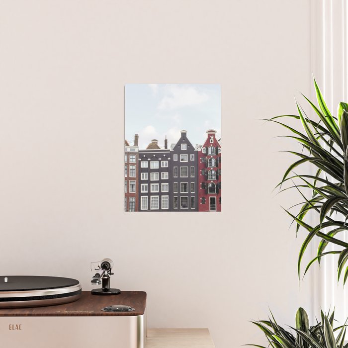 Typical Houses Of Amsterdam Picture | Dutch Urban City Architecture Art Print | Europe Travel Photography Poster Gallery Image 2