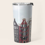 Typical Houses Of Amsterdam Picture | Dutch Urban City Architecture Art Print | Europe Travel Photography Travel Mug Gallery Image 2