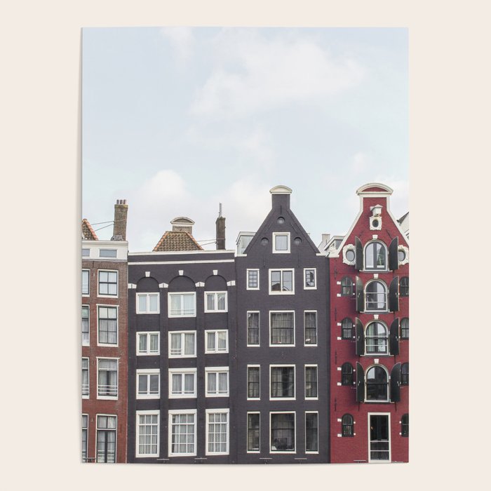 Typical Houses Of Amsterdam Picture | Dutch Urban City Architecture Art Print | Europe Travel Photography Poster Gallery Image 4