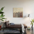 Typical Houses Of Amsterdam Picture | Dutch Urban City Architecture Art Print | Europe Travel Photography Wood Wall Art Gallery Image 2