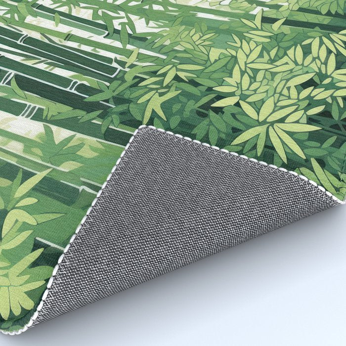 Green Bamboo Forest   Rug Gallery Image 4