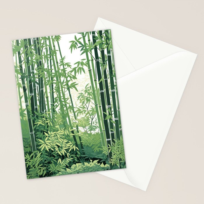 Green Bamboo Forest   Stationery Card Gallery Image 2