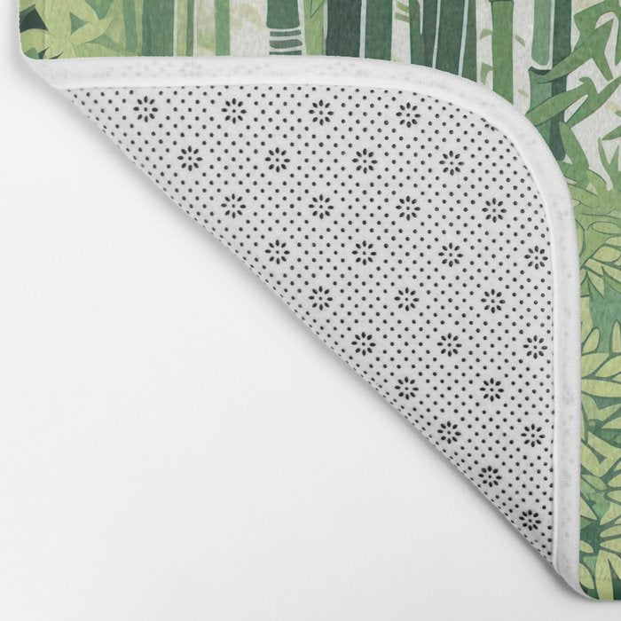 Green Bamboo Forest   Bath Mat Gallery Image 2
