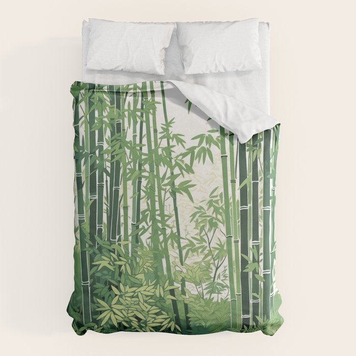 Green Bamboo Forest   Duvet Cover Gallery Image 6