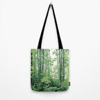 Green Bamboo Forest   Tote Bag Gallery Image 2